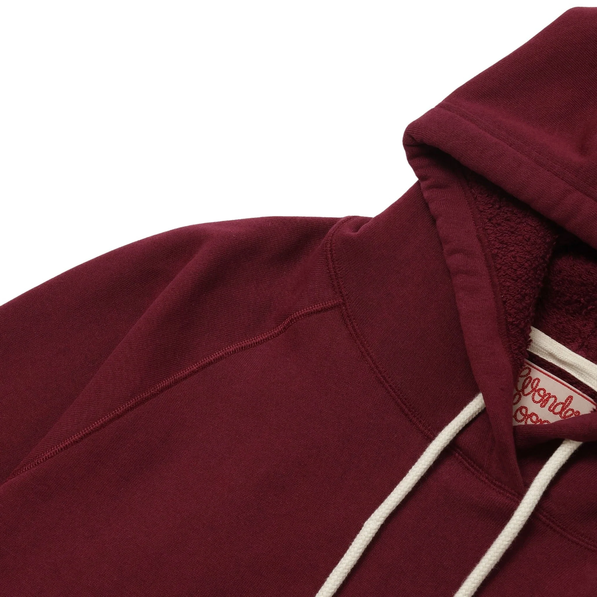 Pullover Hoodie - Super Looper French Terry - Burgundy - Image 5