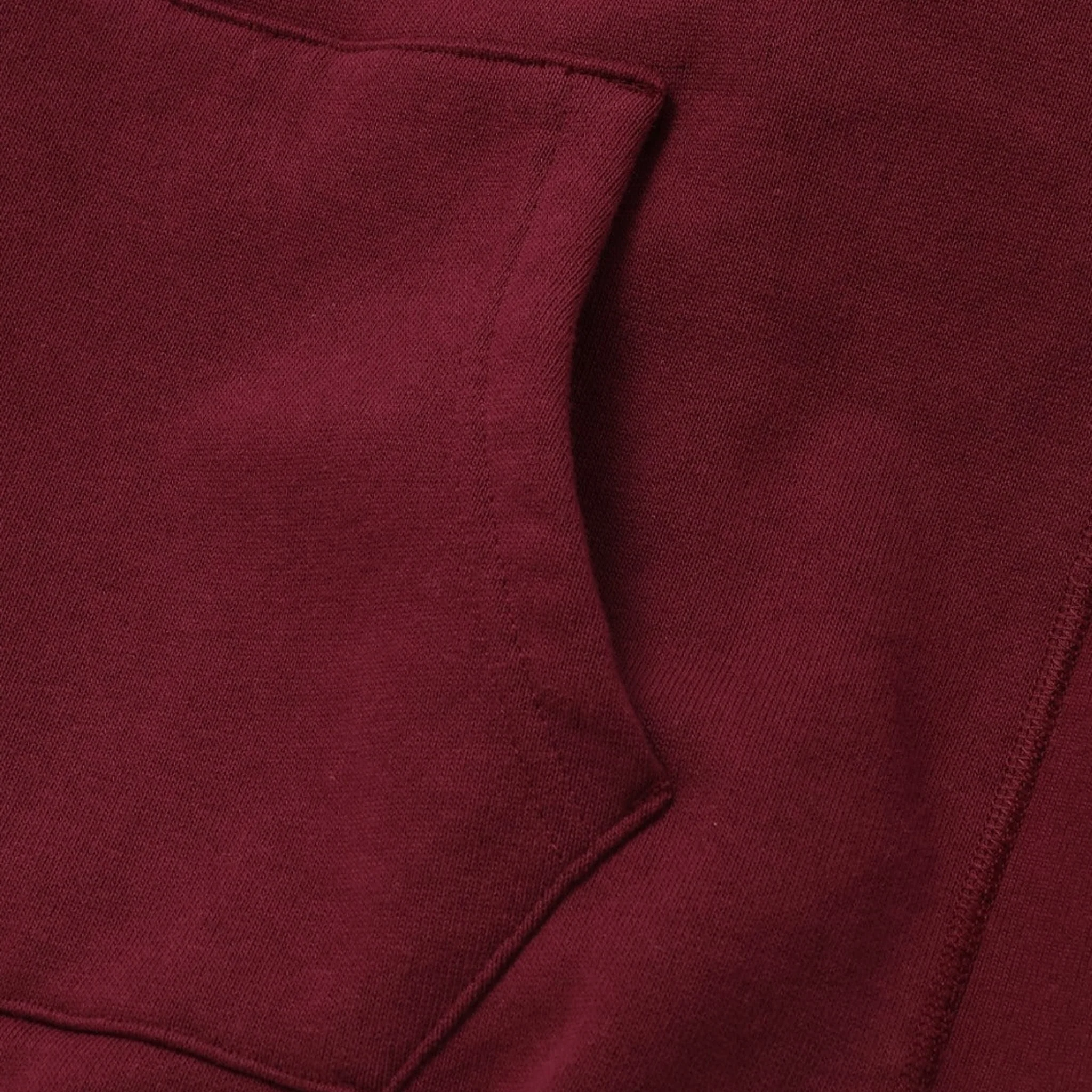 Pullover Hoodie - Super Looper French Terry - Burgundy - Image 6