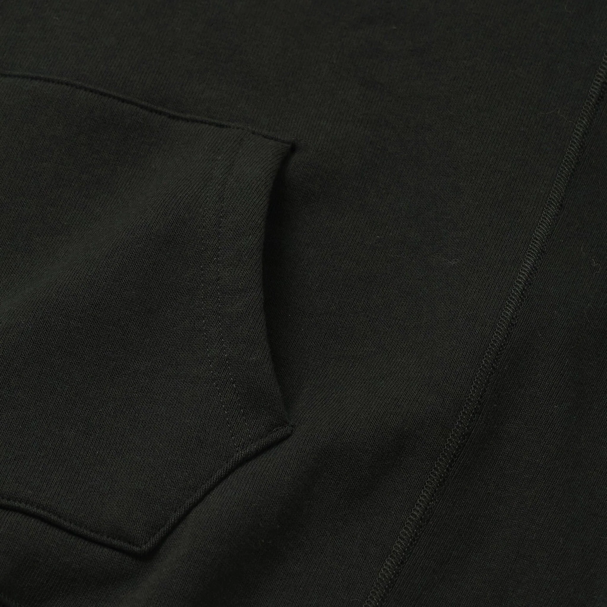 Pullover Hoodie - Super Looper French Terry - Sumi Black - Image 6